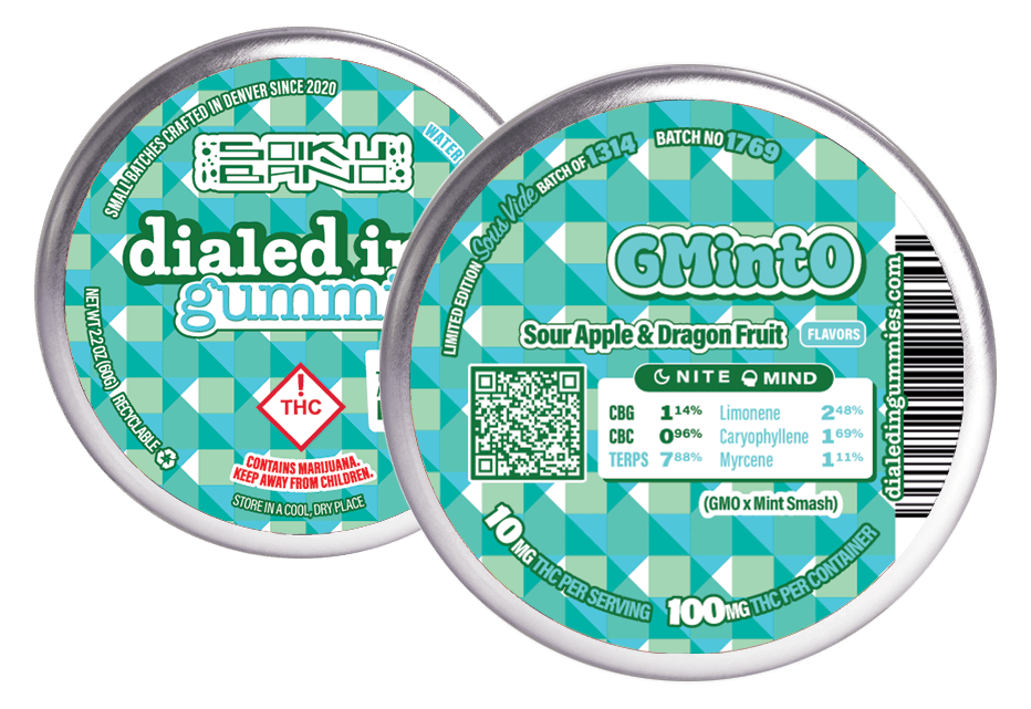 GMintO | Gummies | 10 pieces per tin | 100mg THC