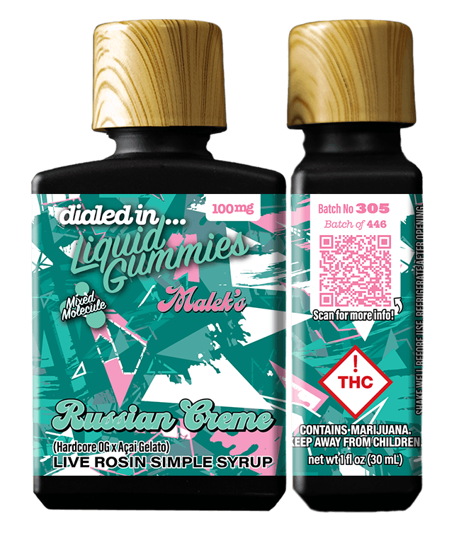 Russian Creme | Rec Liquid Gummies | 1 bottle, 10 doses | 100mg THC