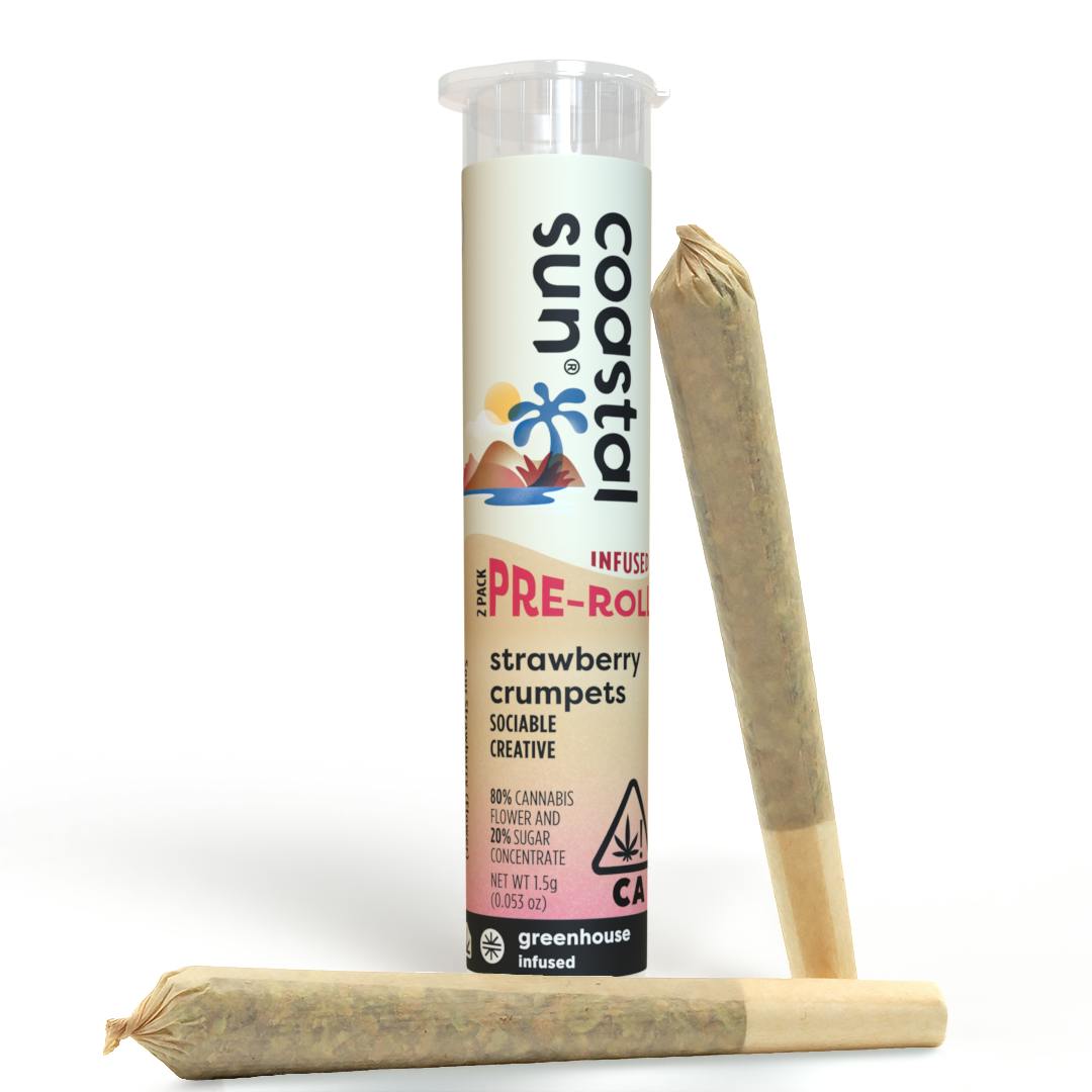 Strawberry Crumpets Infused Greenhouse 0.75g Pre-Roll 2pk 1.5g