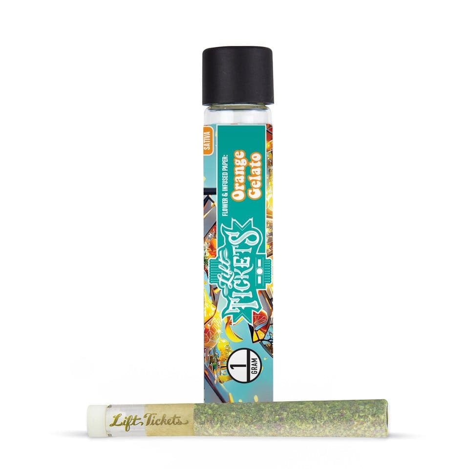 Infused Glass Tip Pre-Roll: Orange Gelato 1g Joint