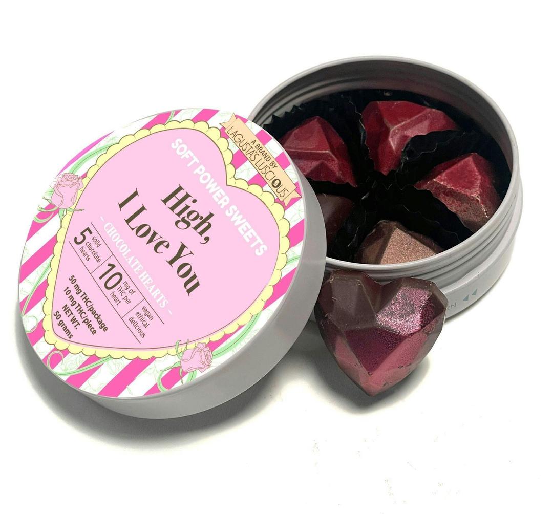 Soft Power Sweets 50mg 5pk (10mg) Dark Chocolate Hearts