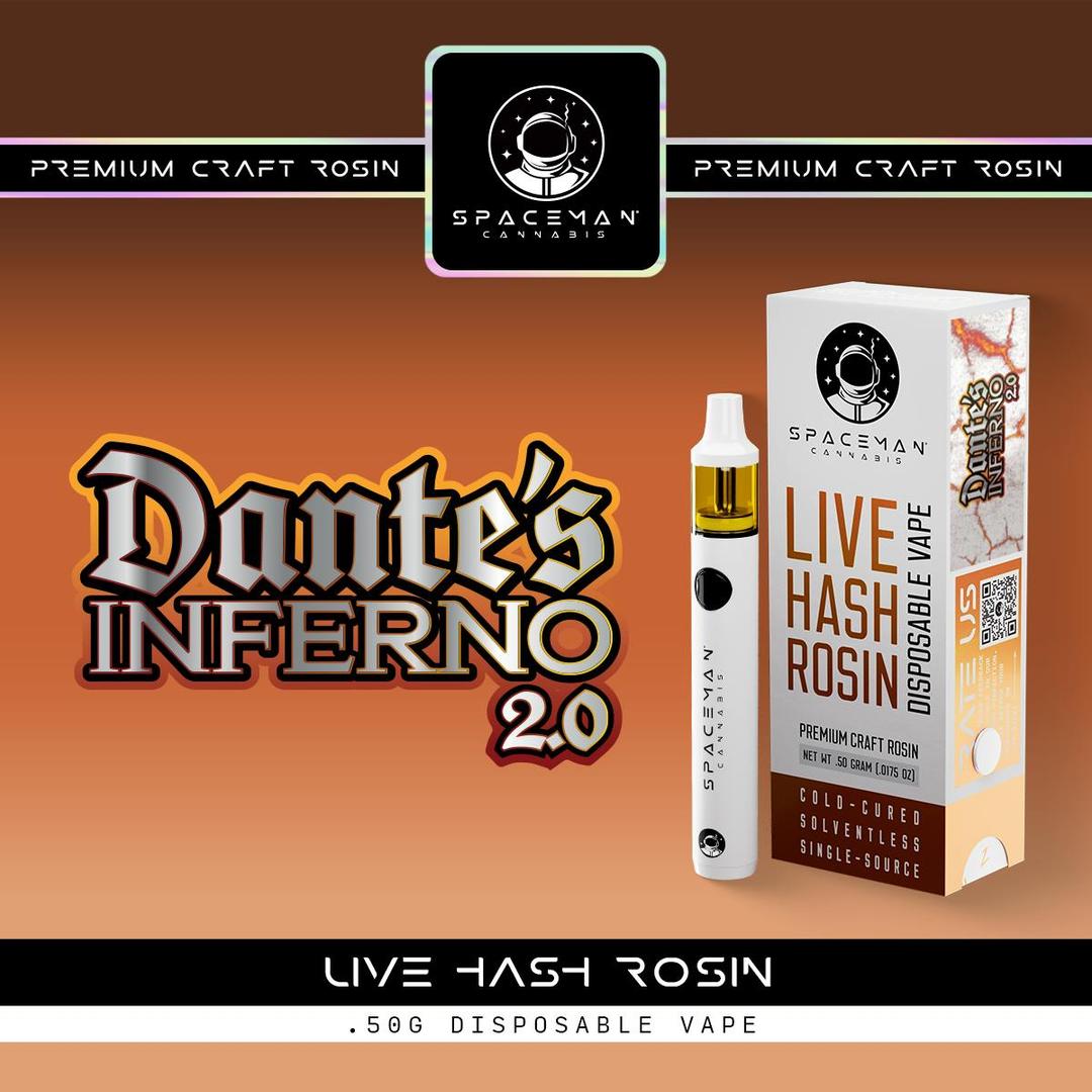 Spaceman - .5g Live Hash Rosin Disposable Vape - Dante's Inferno #2