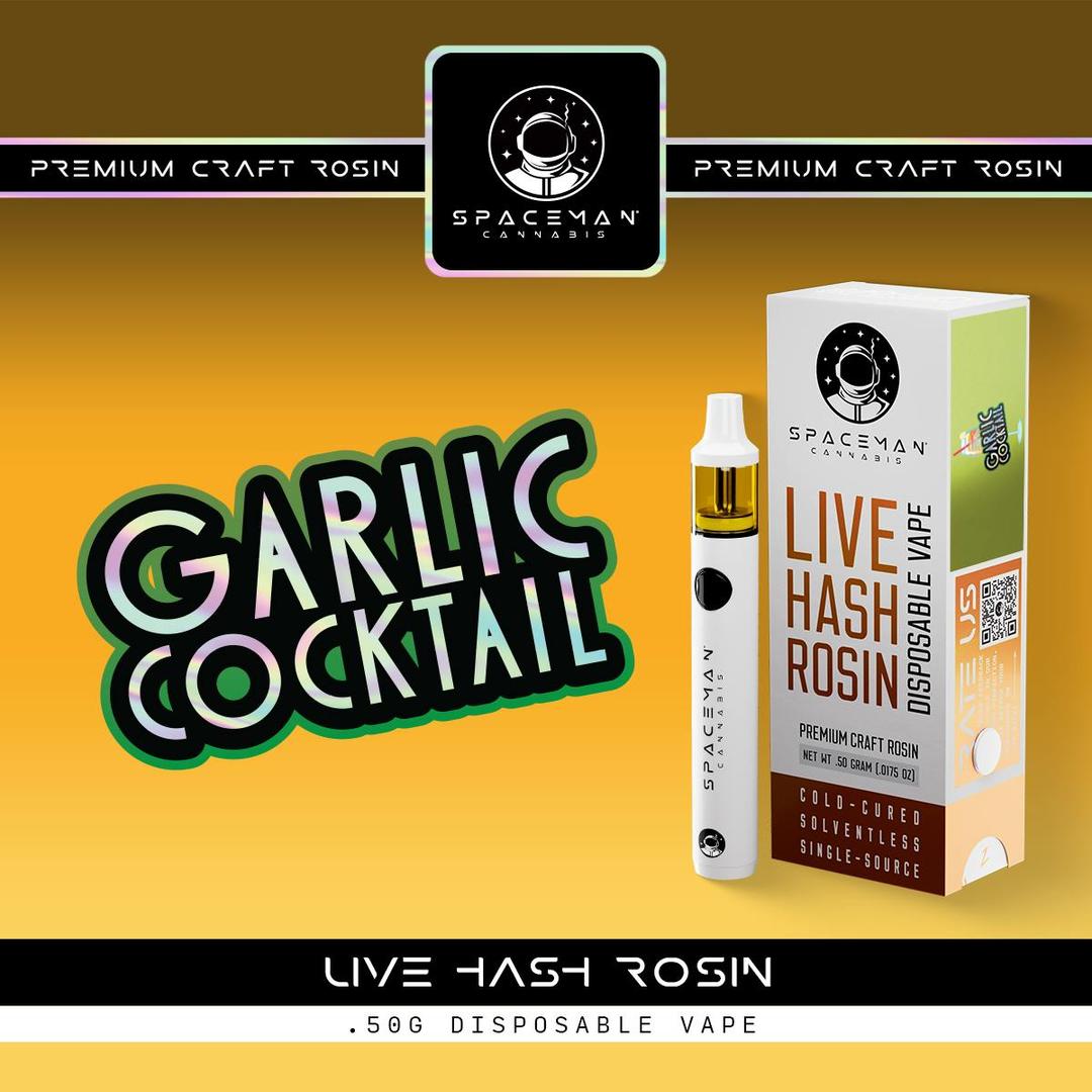 Spaceman - .5g Live Hash Rosin Disposable Vape - Garlic Cocktail