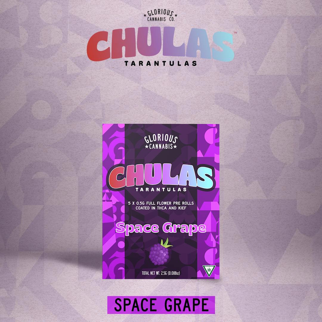 Space Grape Chulas 5X.5G | THCA and Kief Coated | Glorious Cannabis Co.