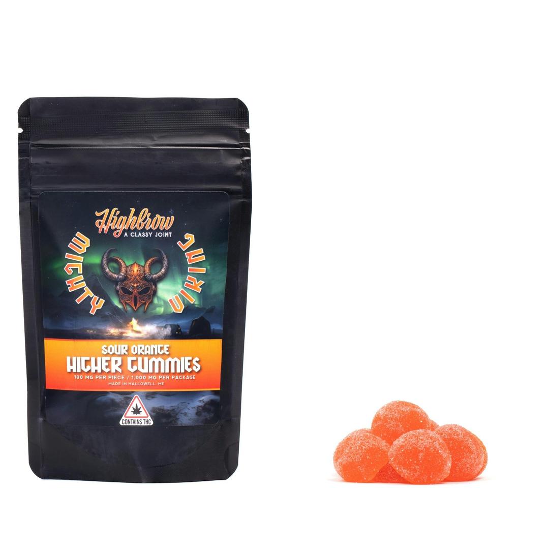 Highbrow/Mighty Viking Sour Orange Higher Gummies 1000mg