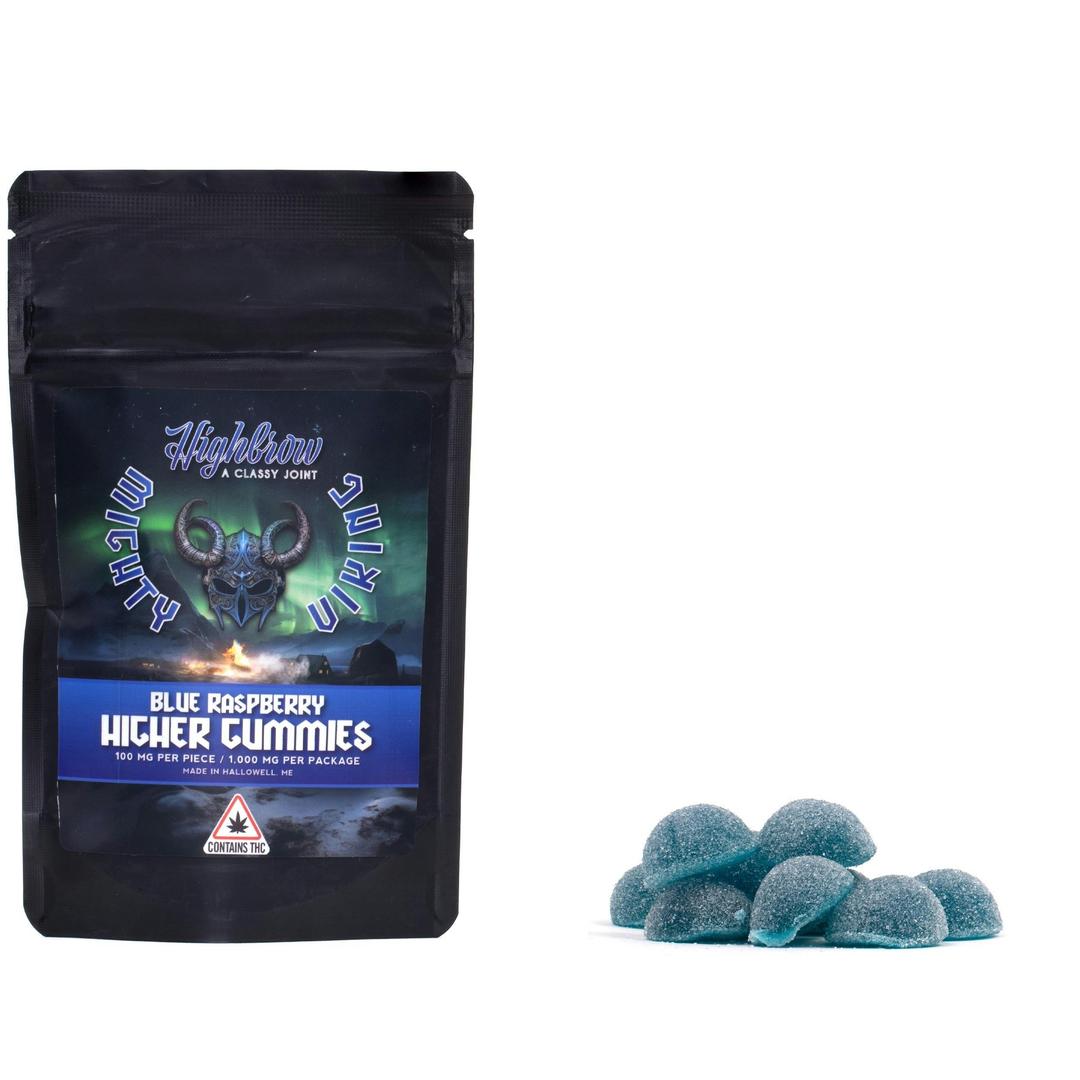 Highbrow/Mighty Viking Blue Raspberry Higher Gummies 1000mg