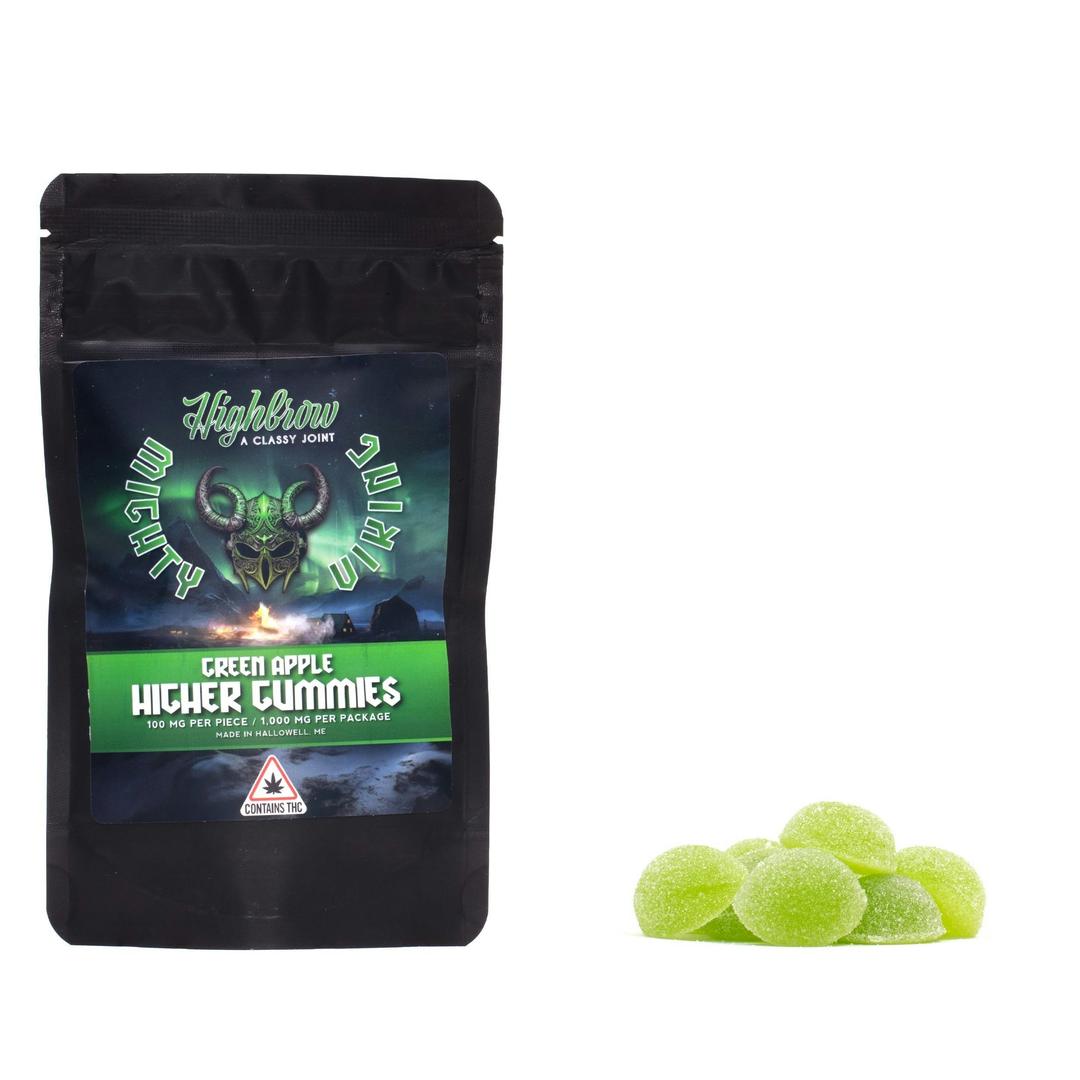 Highbrow/Mighty Viking Green Apple Higher Gummies 1000mg