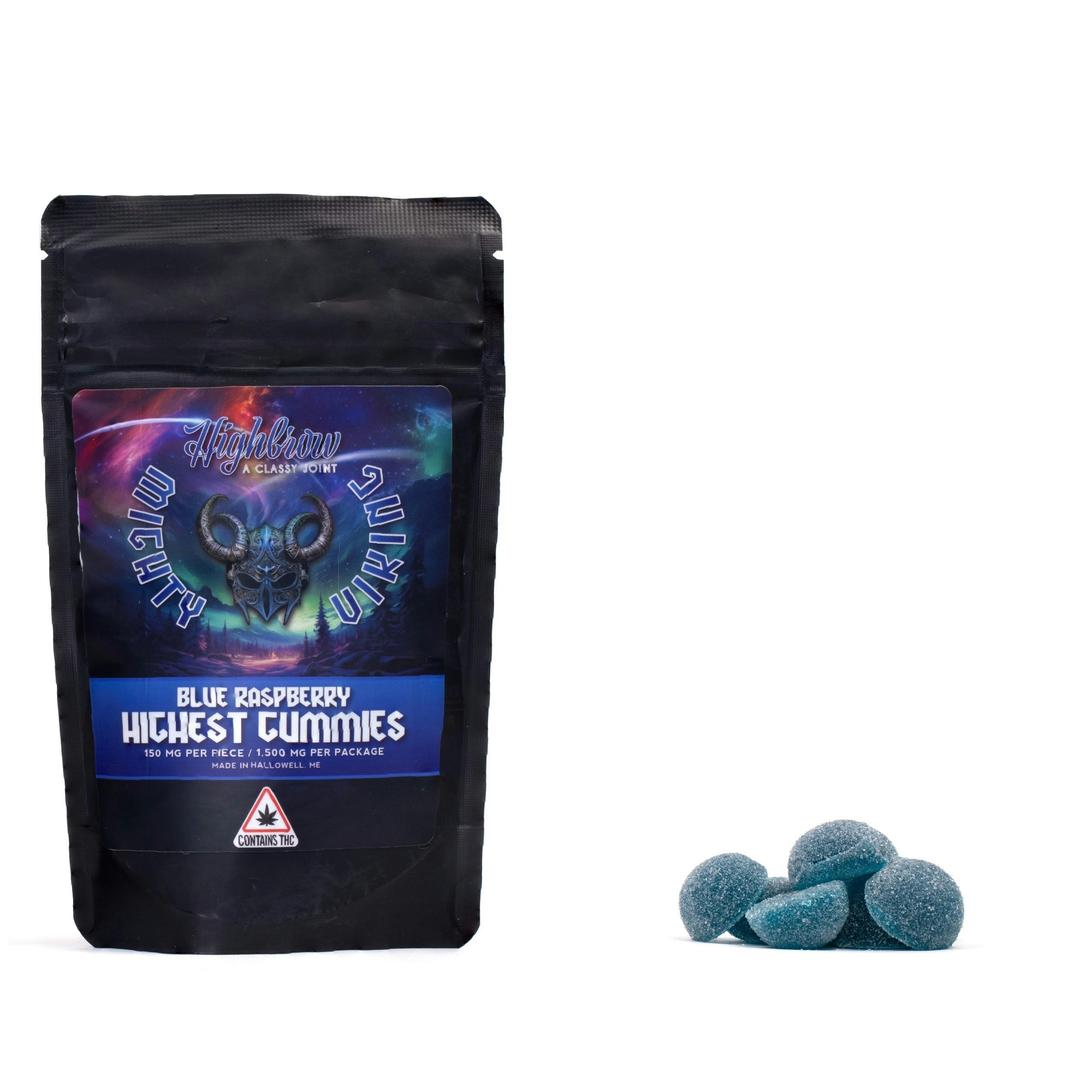 Highbrow/Mighty Viking Blue Raspberry Highest Gummies 1500mg