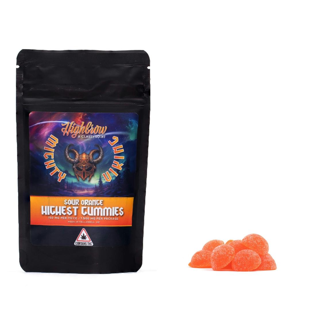 Highbrow/Mighty Viking Sour Orange Highest Gummies 1500mg