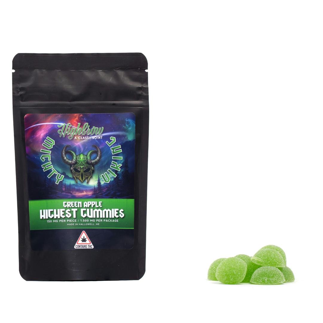 Highbrow/Mighty Viking Green Apple Highest Gummies 1500mg