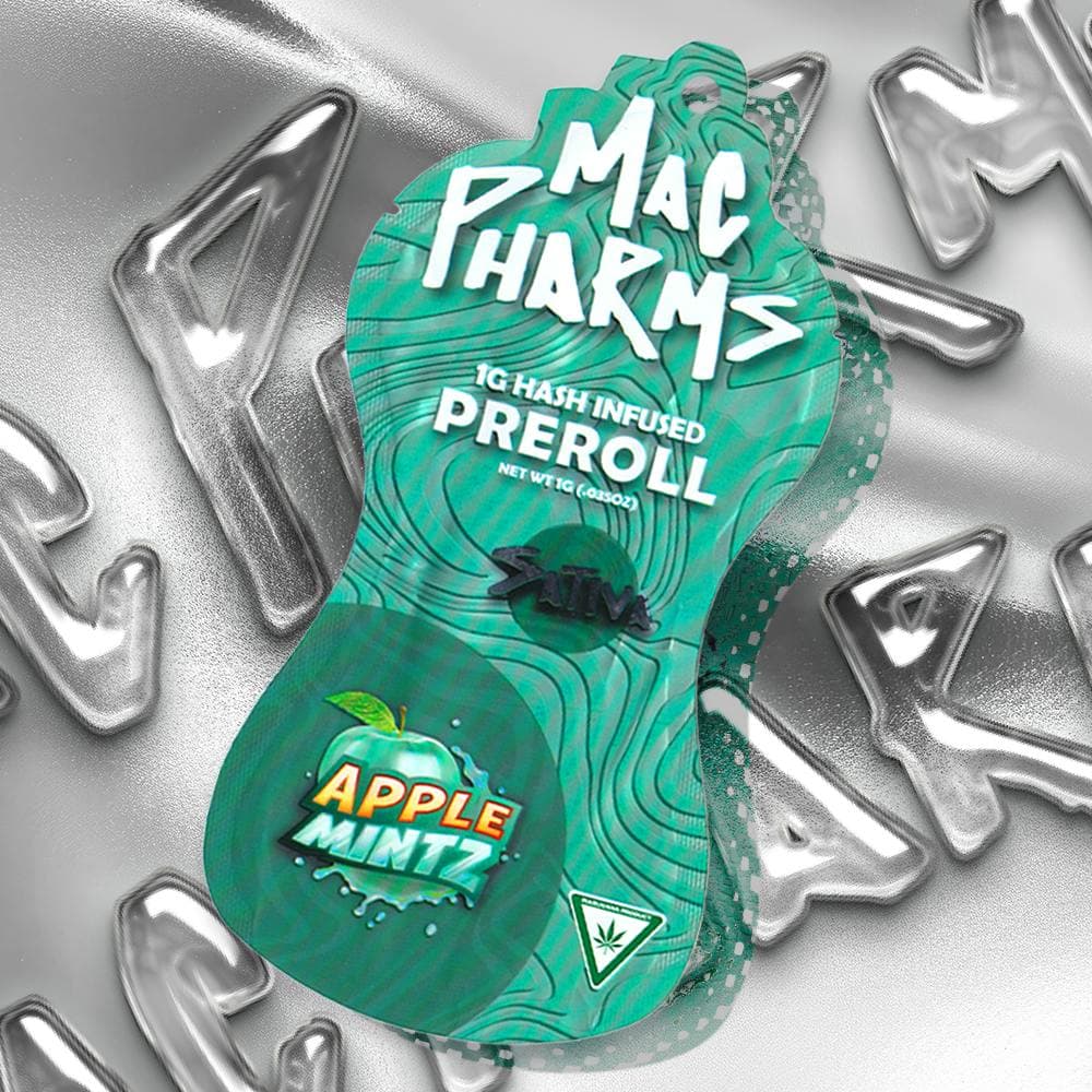MacPharms I Apple Mintz I Sativa I 1G Infused Pre Roll