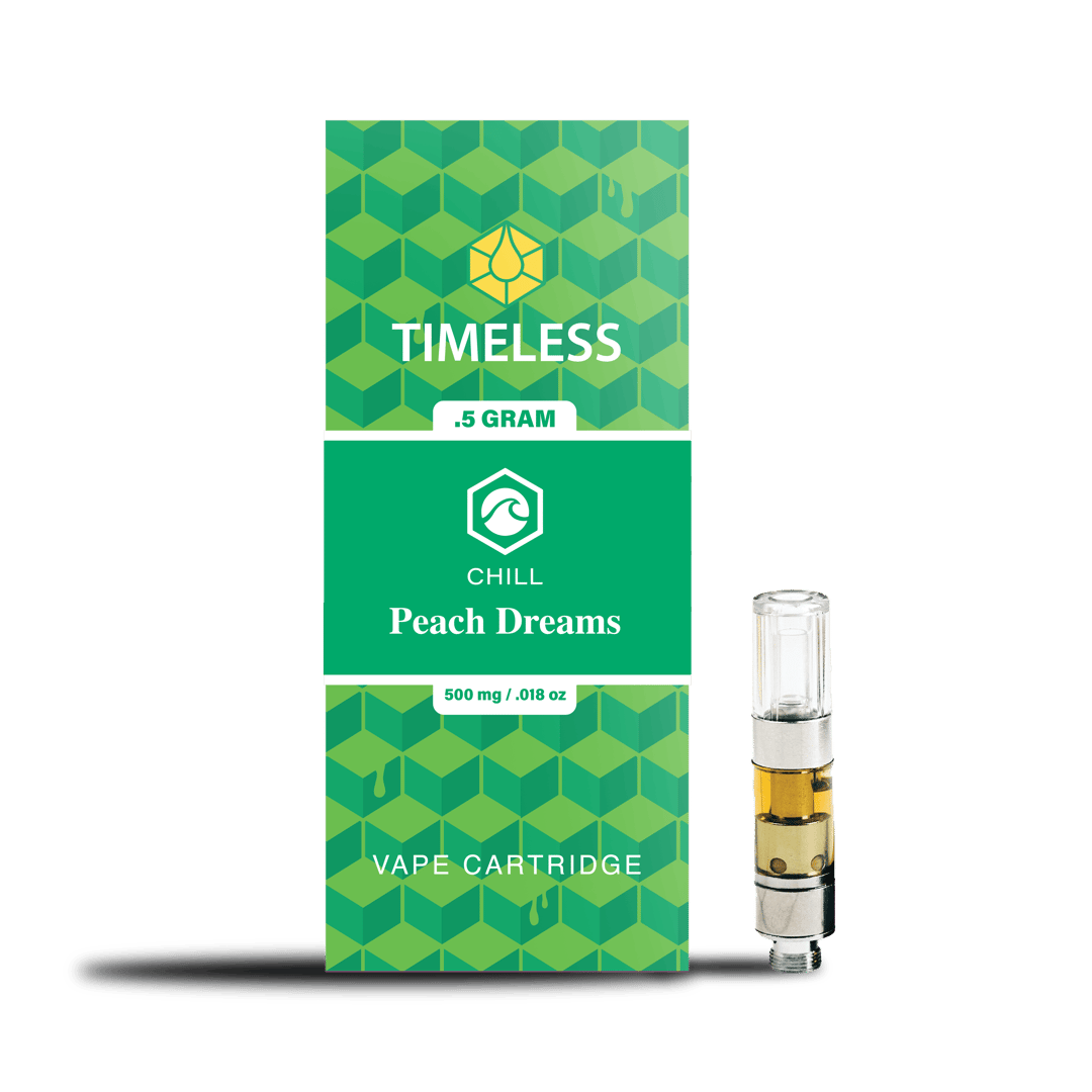 Timeless Peach Dreams 500mg Vape Cartridge (Chill)