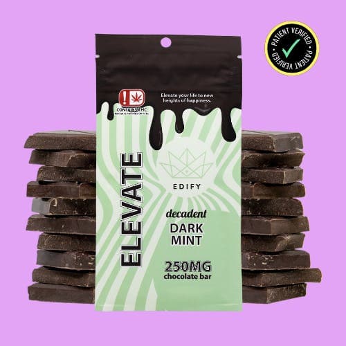 250mg THC Dark Chocolate Mint Bar