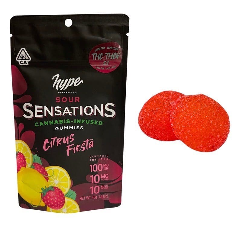 Citrus Fiesta 2:1 Sensations - Gummies (10PK) 100MG THC/50MG THCV
