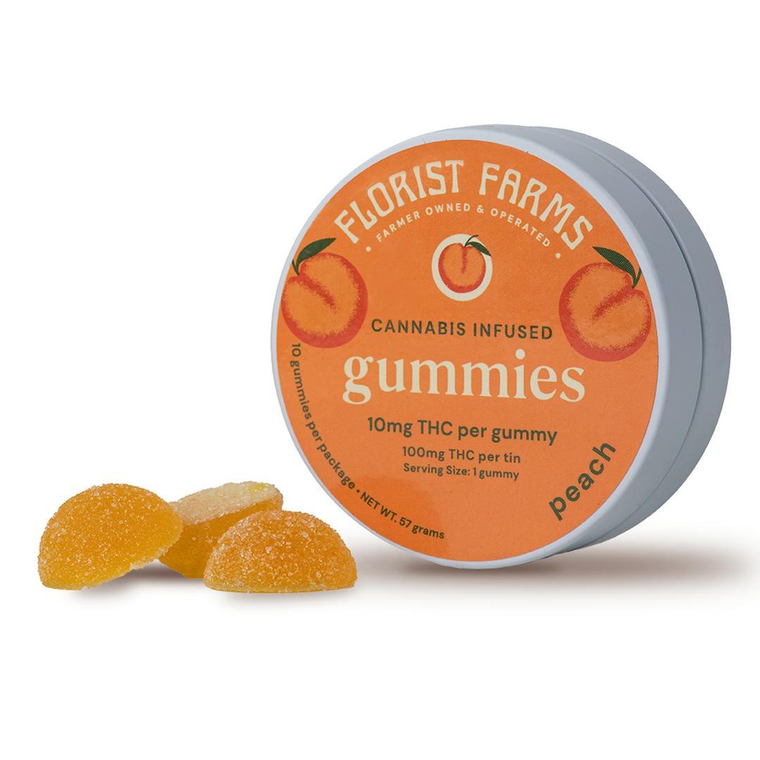 Peach 10mg THC Gummies 10ct