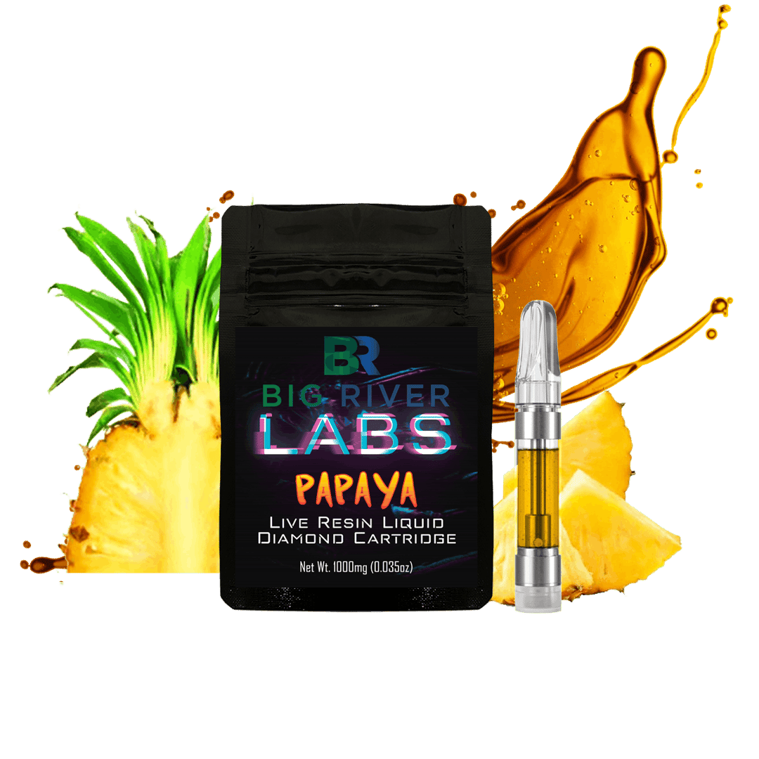 Live Resin Liquid Diamonds 1g Vape Cart - PAPAYA