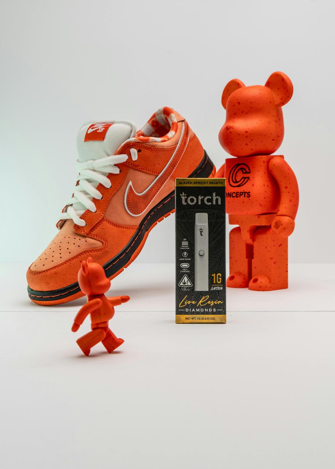 Glazed Apricot Gelato by Torch - 1G Live Resin Diamonds Disposable - Sativa