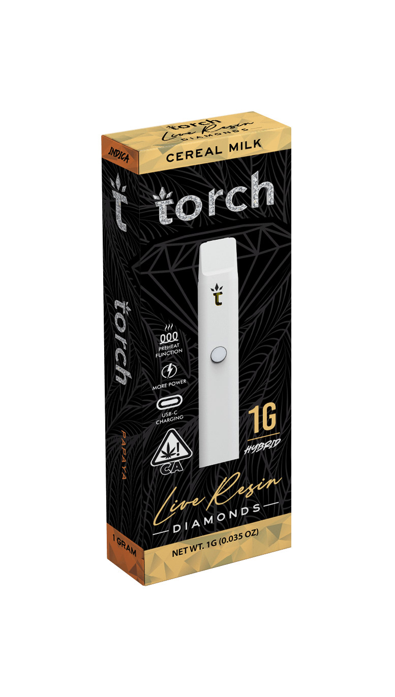 Cereal Milk by Torch - 1G Live Resin Diamonds Disposable Vape - Hybrid