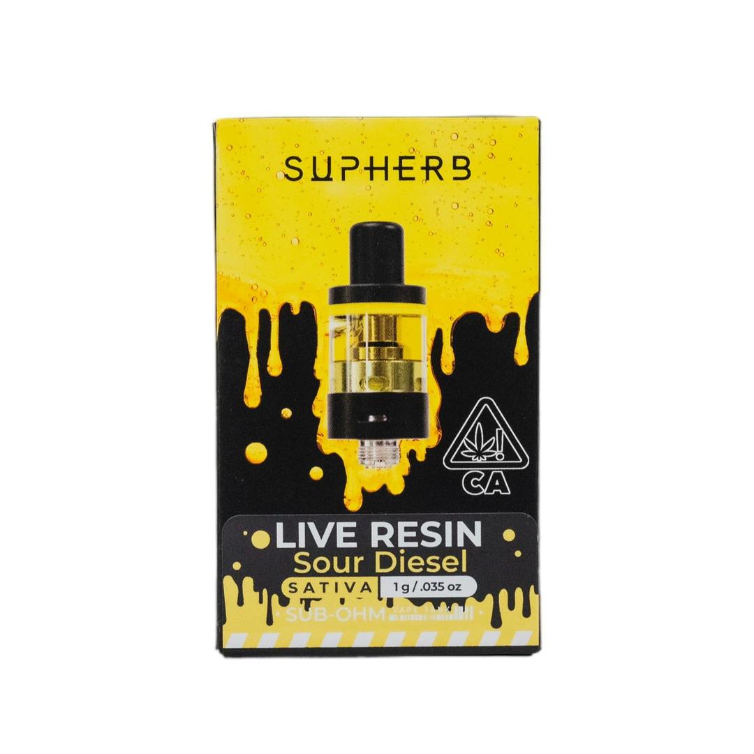 Supherb - Sour Diesel Sativa Live Resin Cartridge 1g