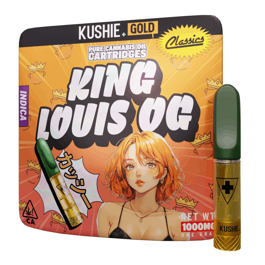 King Louis OG (Indica) - Kushie+ Gold 1G Vape Cartridge