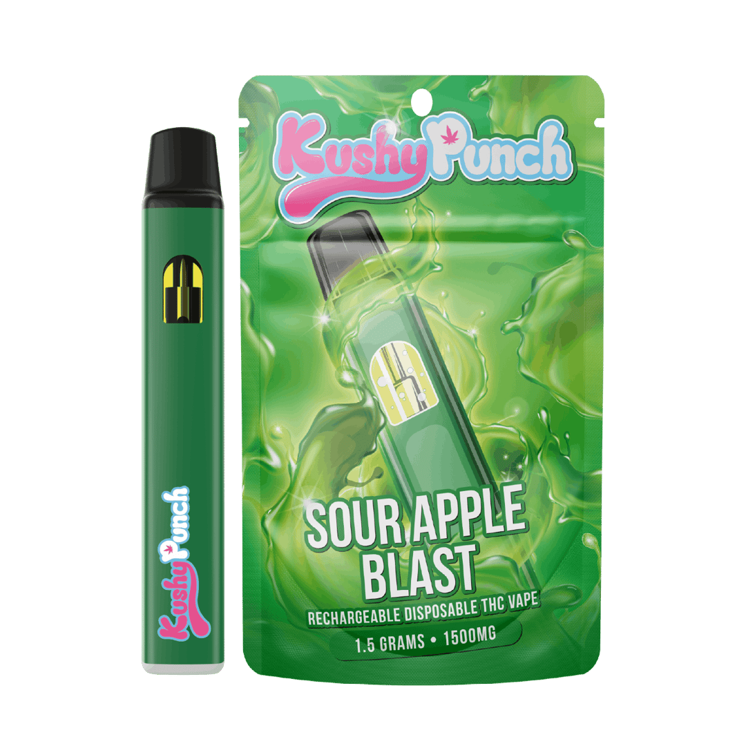 1.5G Kushy Punch Vape - Sour Apple Blast