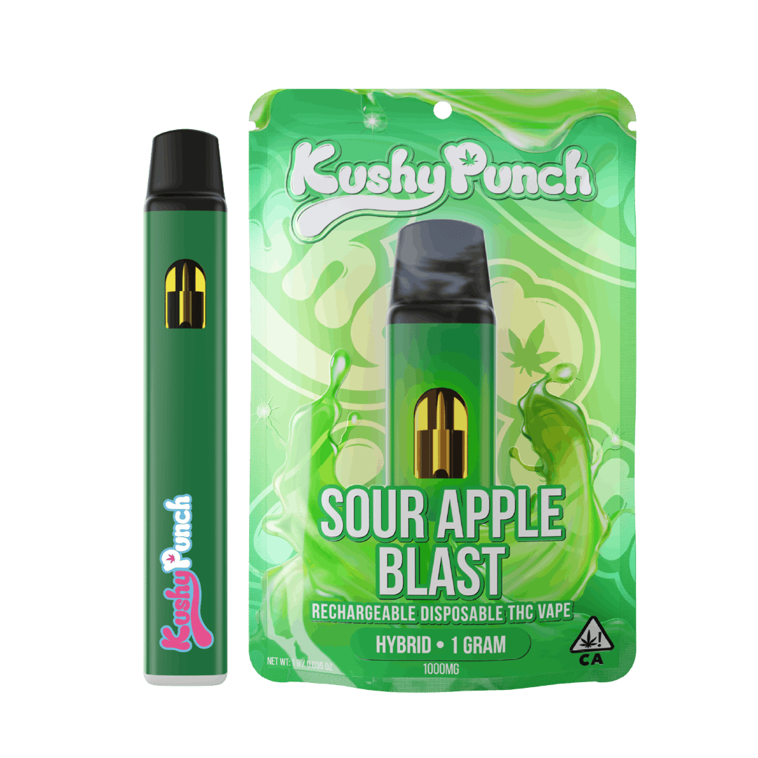 1G Kushy Punch Vape - Sour Apple Blast