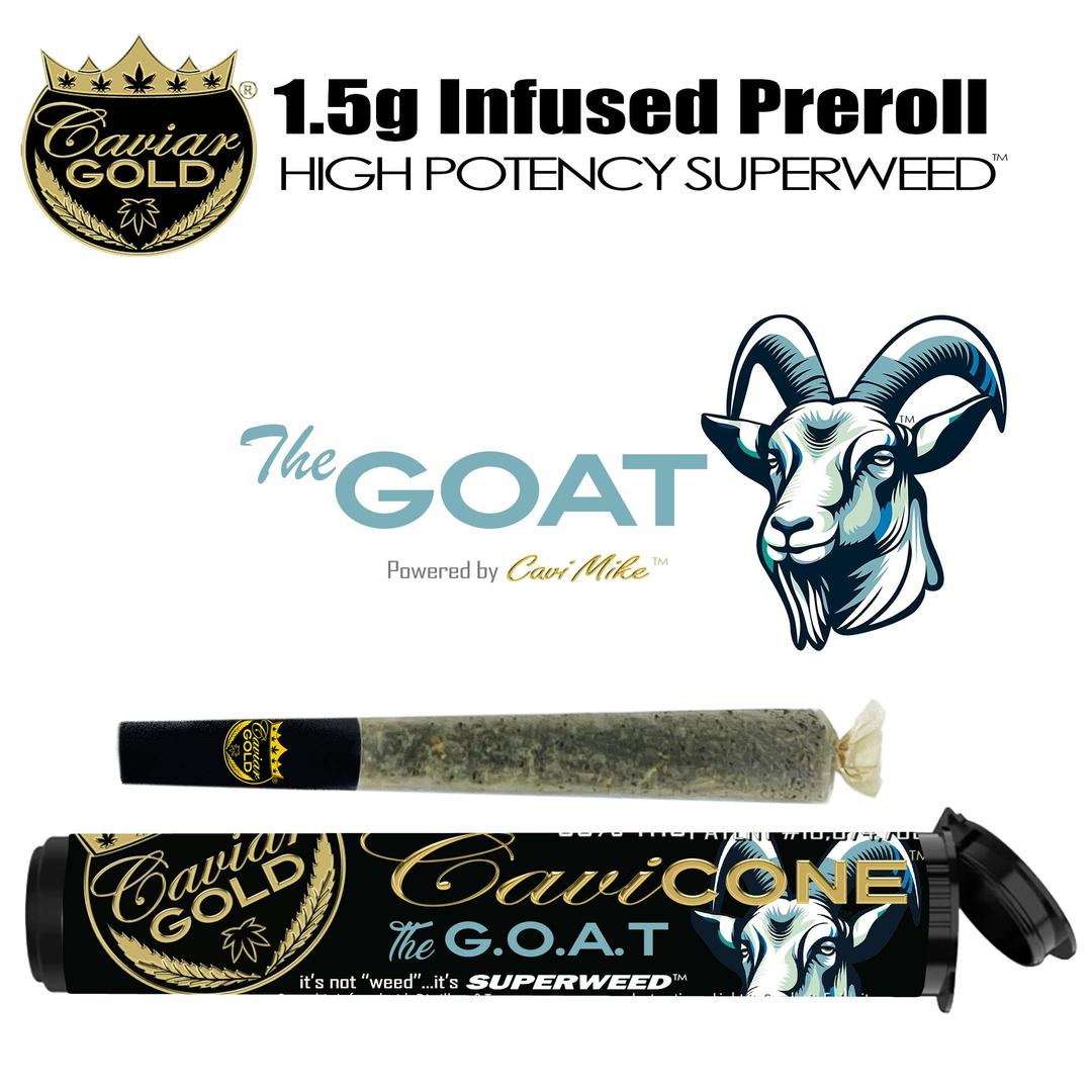 Caviar Gold l Cavi Cone l The G.O.A.T™ l 1.5g Infused Pre-Roll