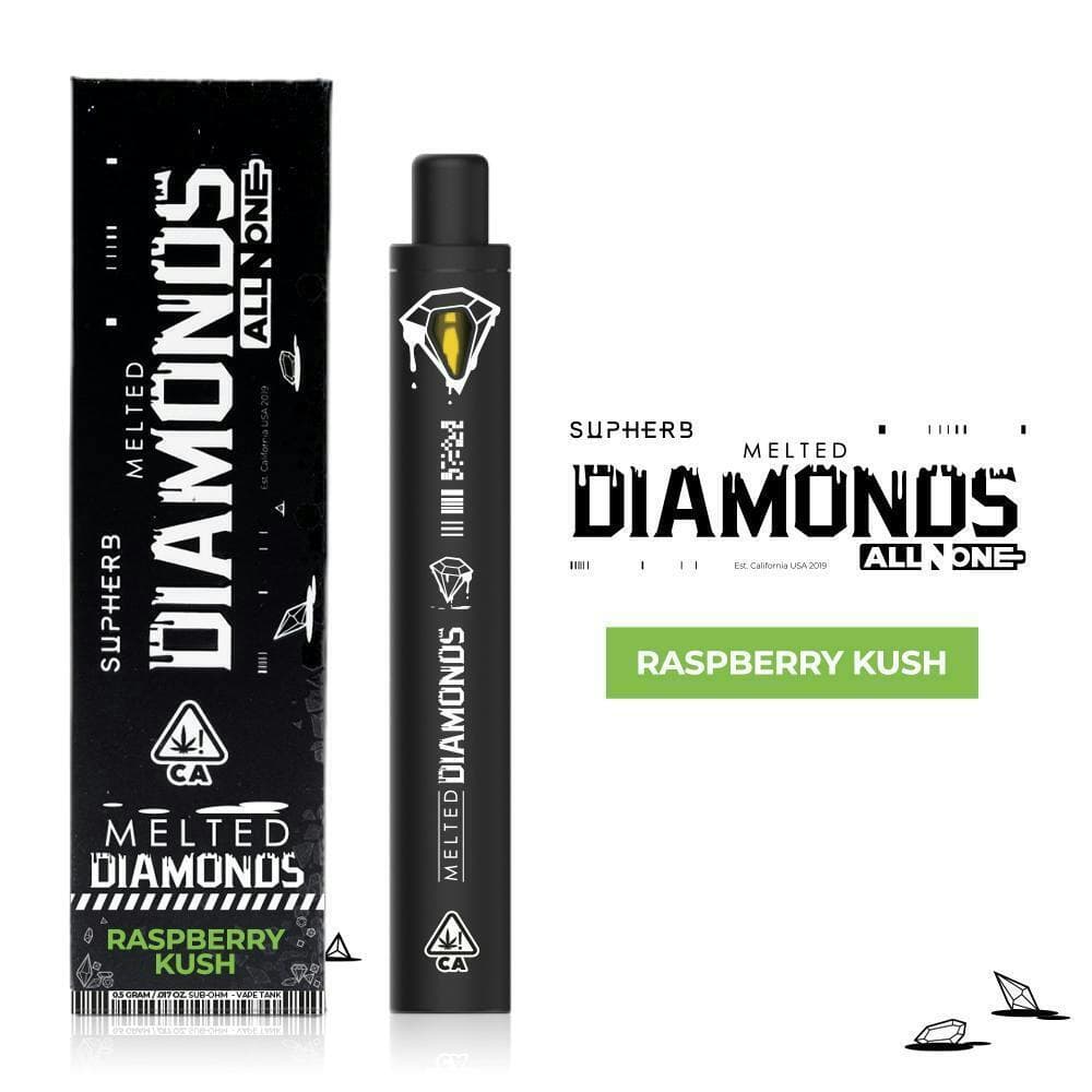 Supherb - Rasberry Kush Indica Melted Diamonds Disposable .5g