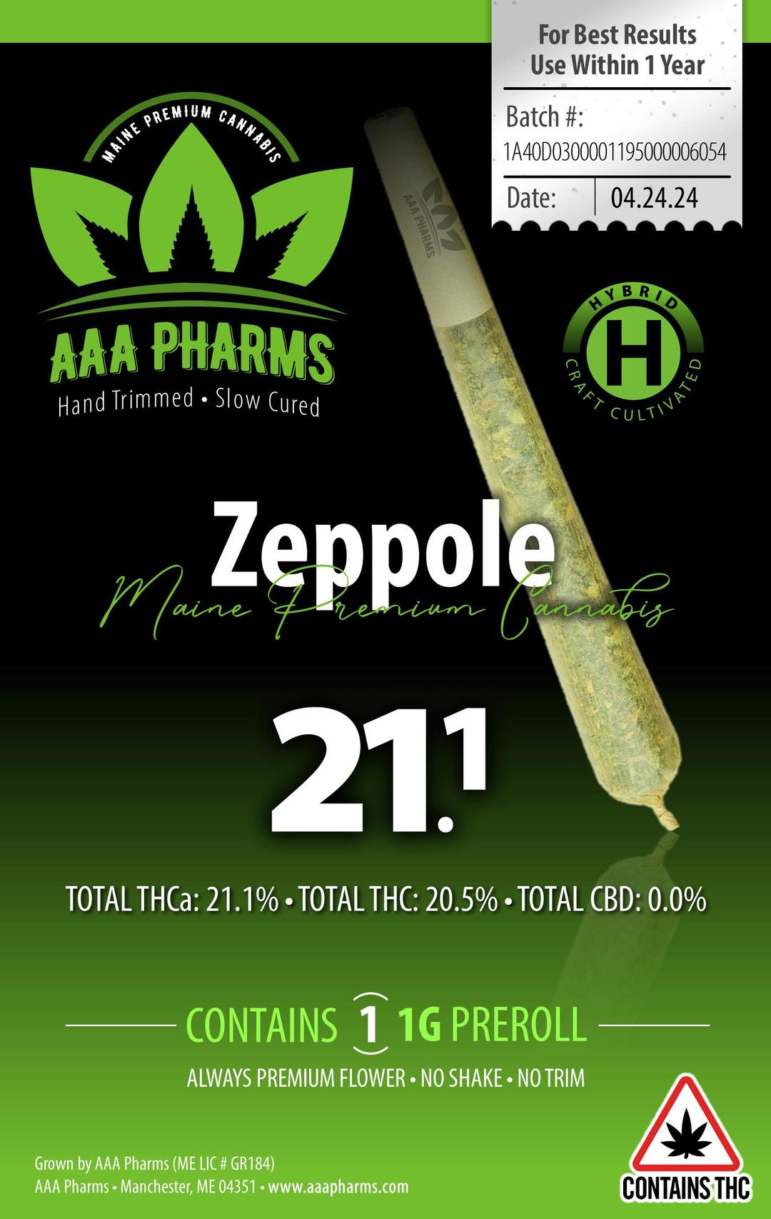 Zeppole - 1g Pre Roll