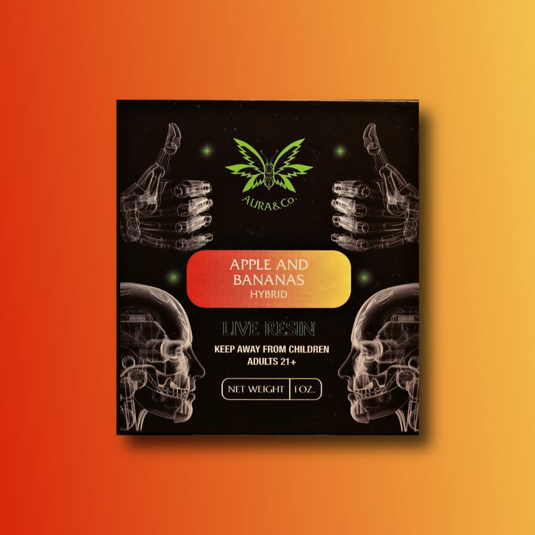 Aura Co. Live Resin 1g Cartridge | Apples & Bananas