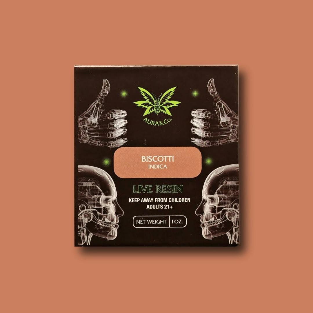 Aura Co. Live Resin 1g Cartridge | Biscotti