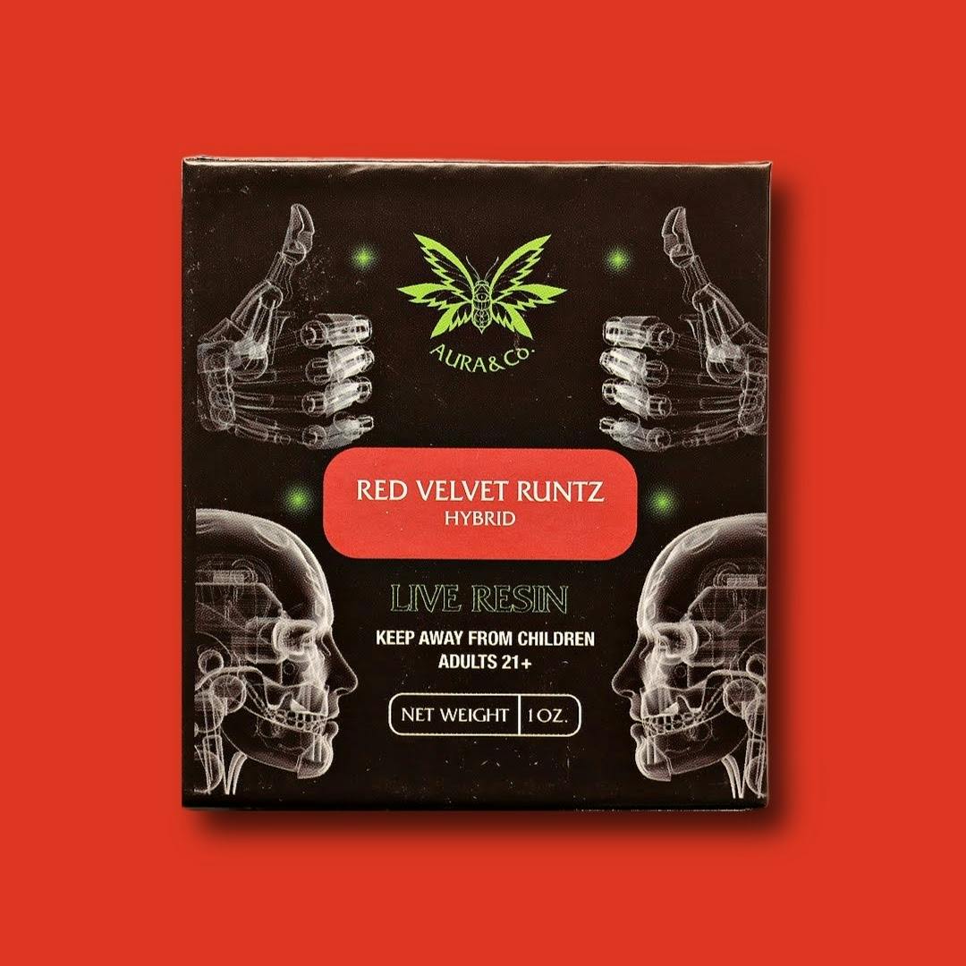Aura Co. Live Resin 1g Cartridge | Red Velvet Runtz