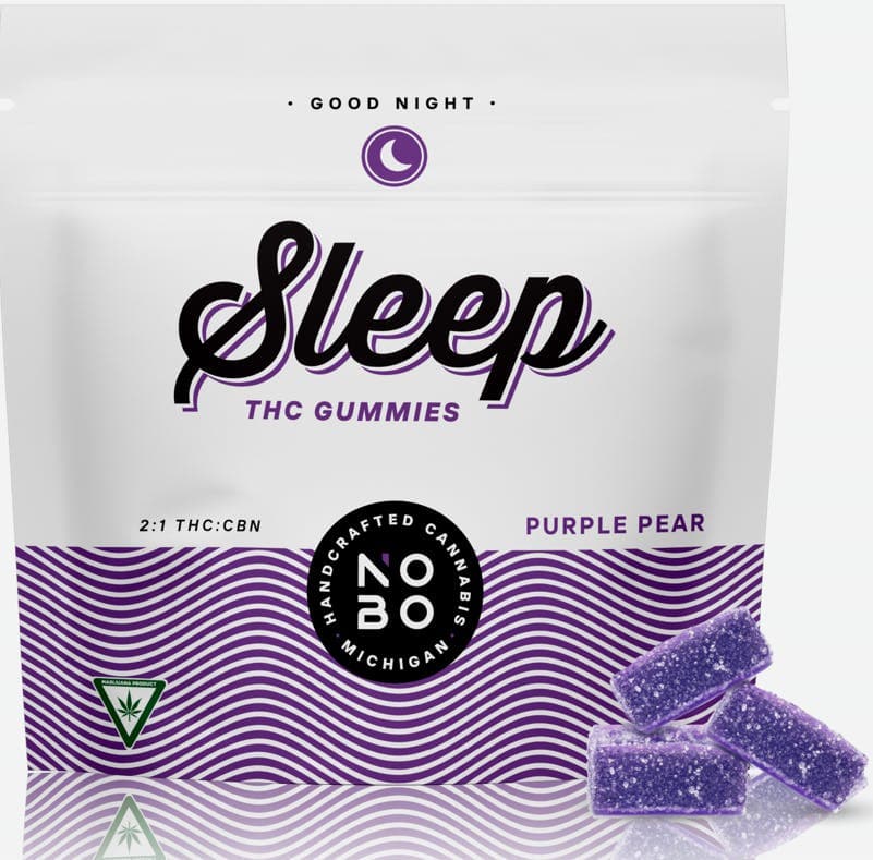NOBO | Purple Pear - Sleep | Gummies | THC 200mg:100mg CBN 20pk