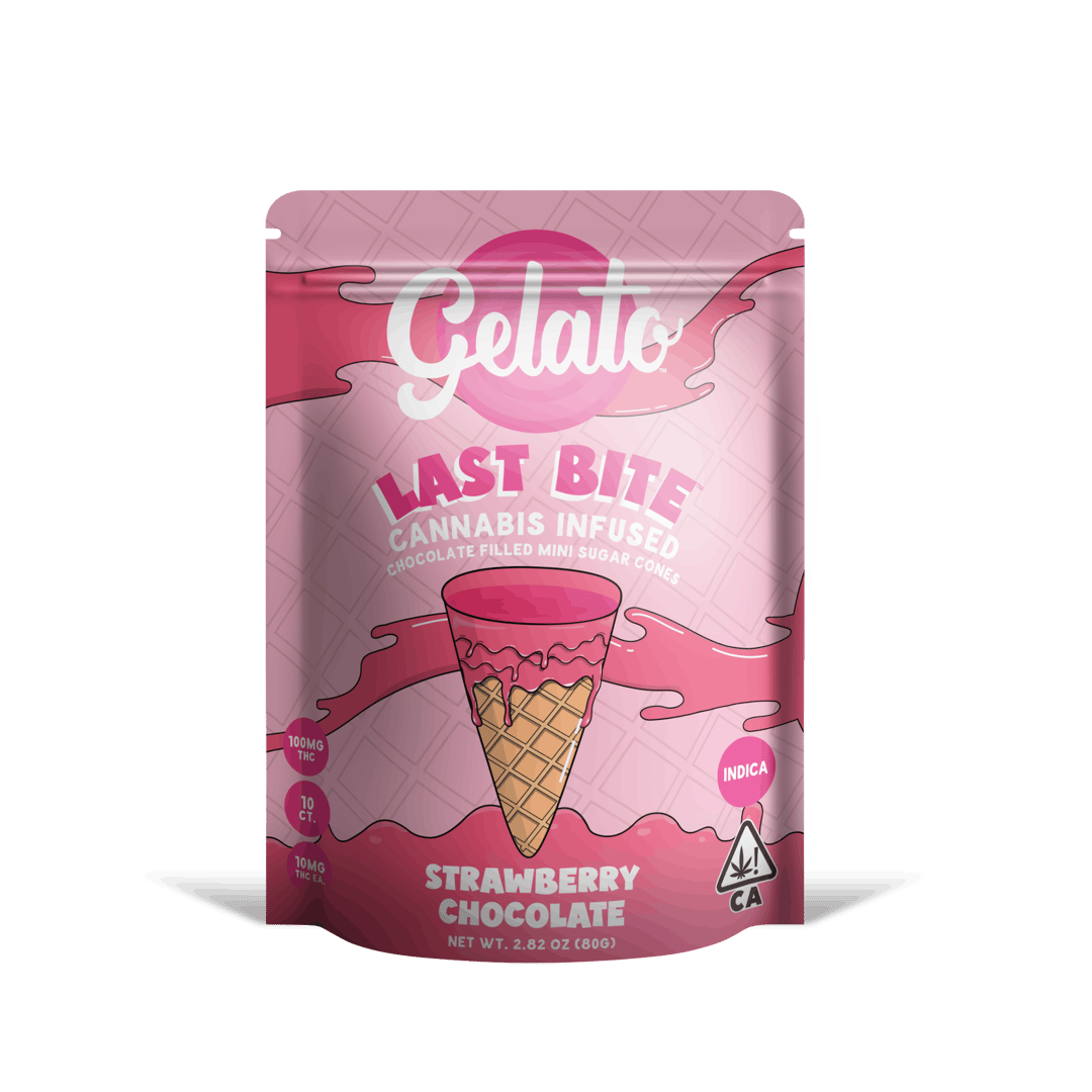 Last Bites Strawberry Chocolate Mini Cones 100mg