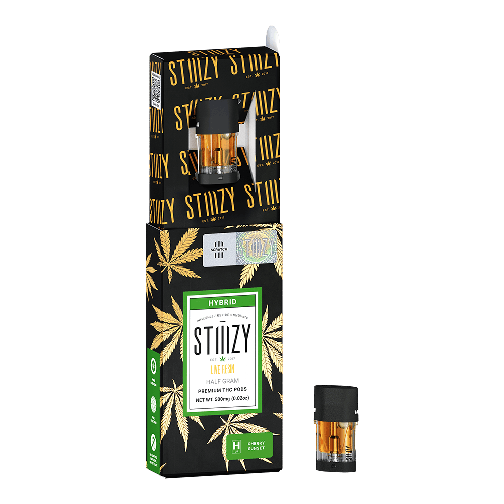 Vape Cartridge - CHERRY SUNSET .5G Live Resin Pod - STIIIZY