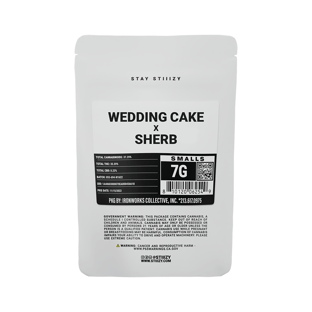 - WEDDING CAKE X SHERB - 7G White Label Mylar
