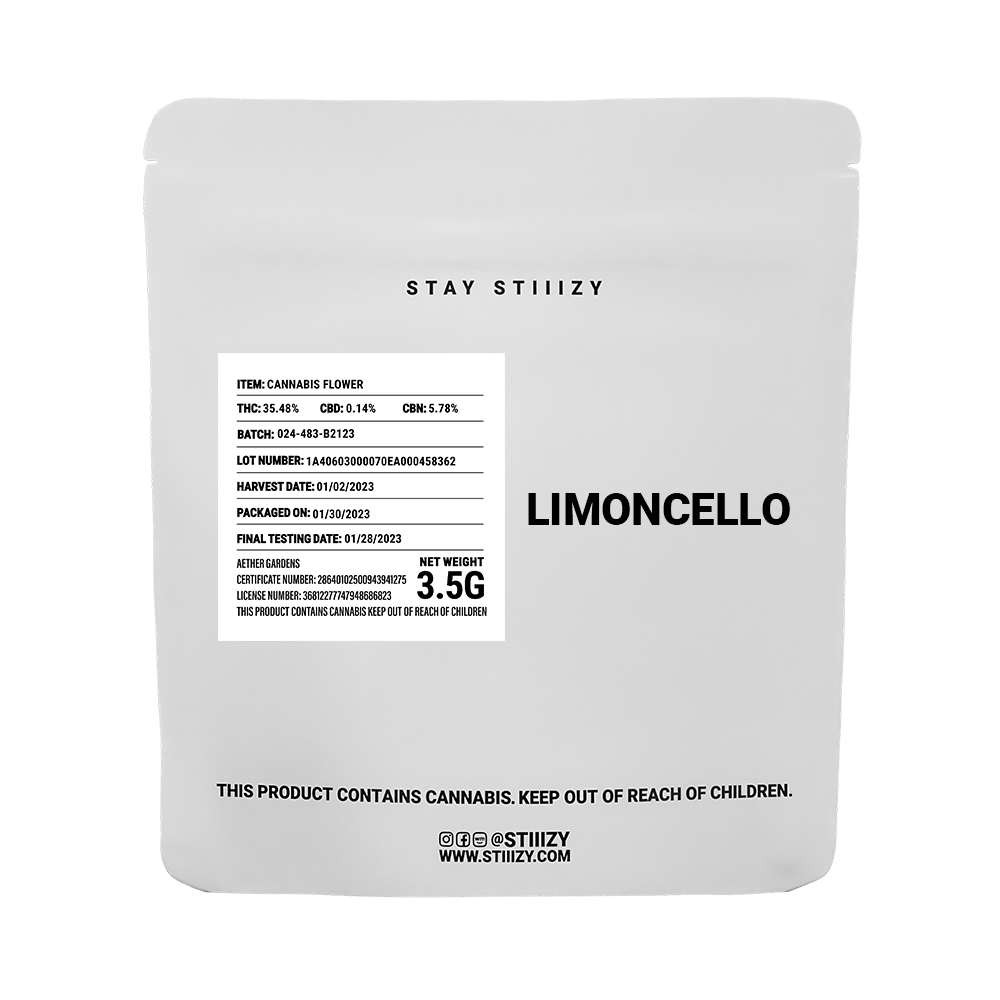 - LIMONCELLO - 3.5G White Label Mylar