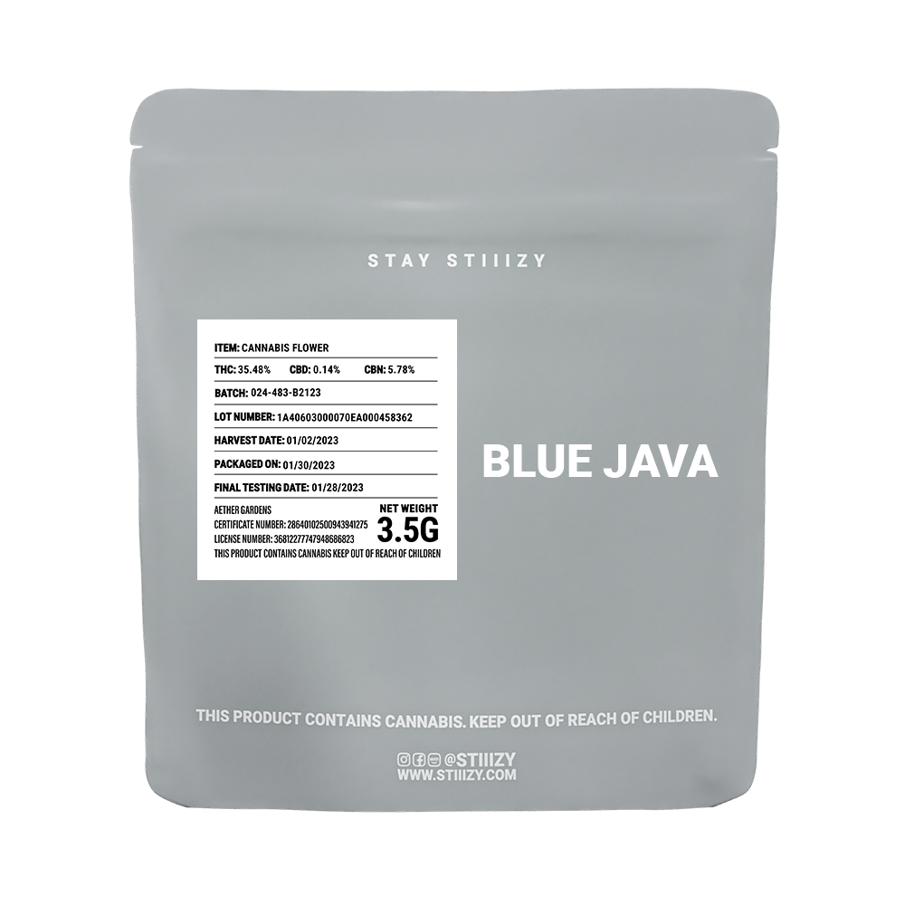 - BLUE JAVA - 3.5G Grey Label Mylar
