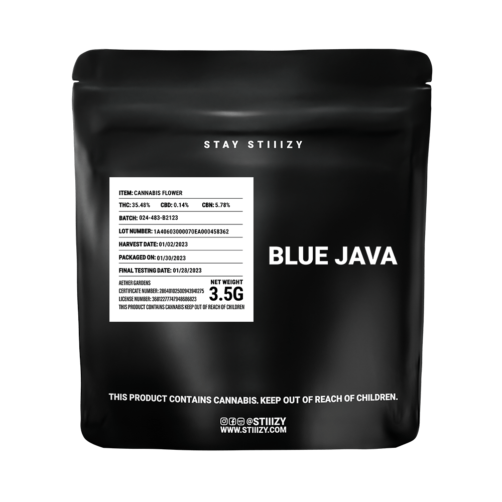 - BLUE JAVA - 3.5G Black Label Mylar