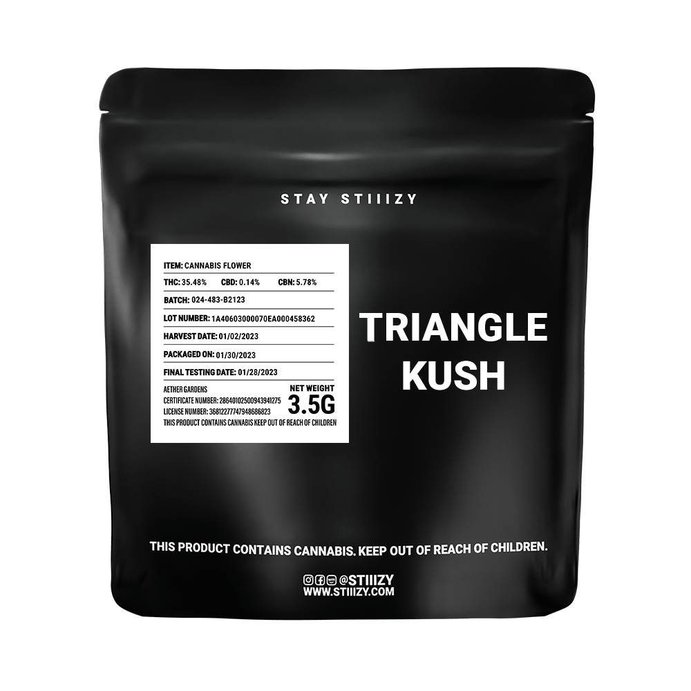 - TRIANGLE KUSH - 3.5G Black Label Mylar