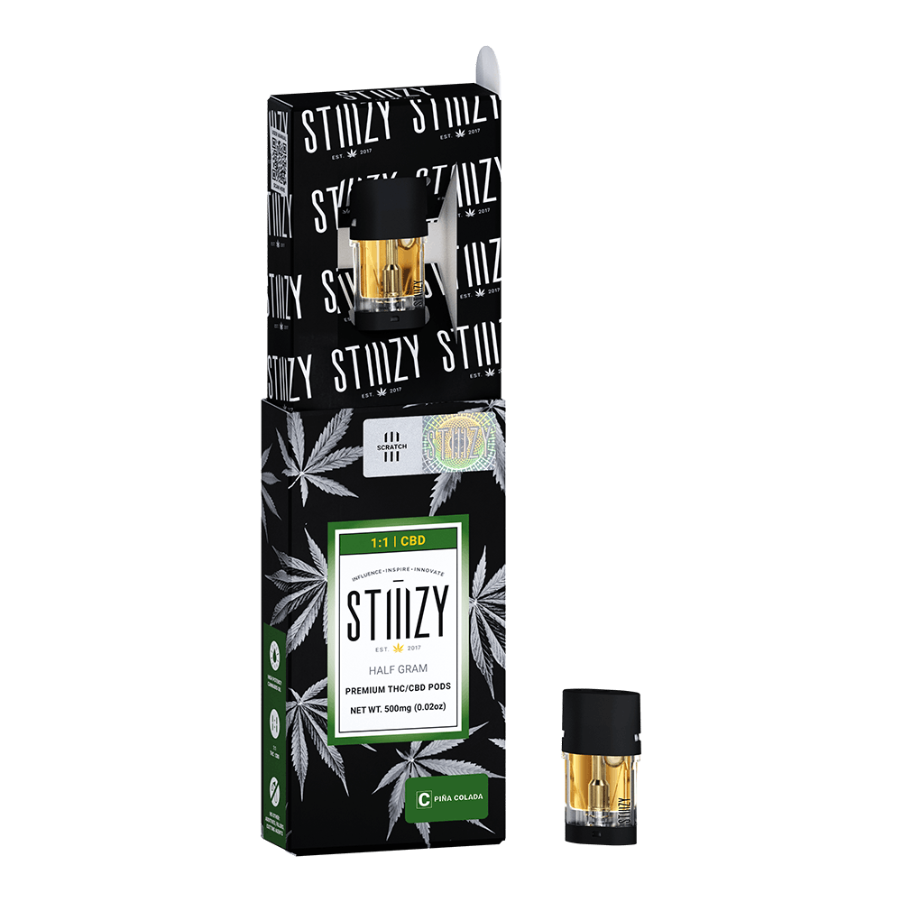 Vape Cartridge - PINA COLADA .5G 1:1 (CBD/THC) Original Pod - STIIIZY
