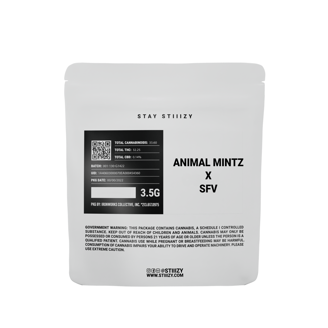 - ANIMAL MINTZ X SFV - 3.5G White Label Mylar