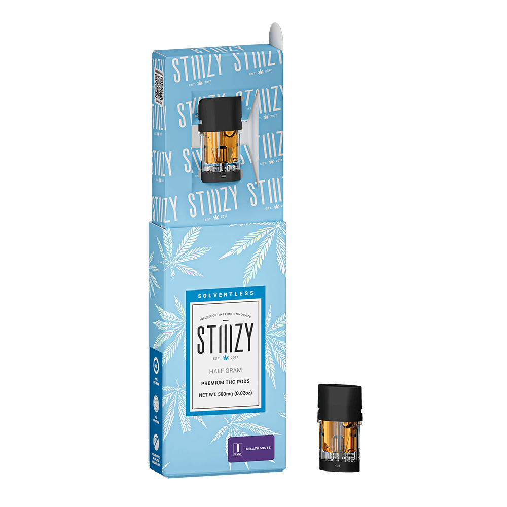 Vape Cartridge - GELATO MINTZ .5G Solventless Live Rosin Pod - STIIIZY
