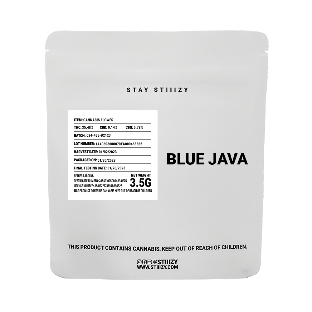 - BLUE JAVA - 3.5G White Label Mylar