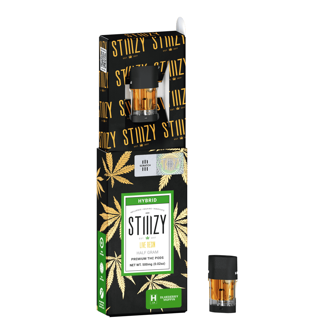 Vape Cartridge - BLUEBERRY MUFFIN .5G Live Resin Pod - STIIIZY