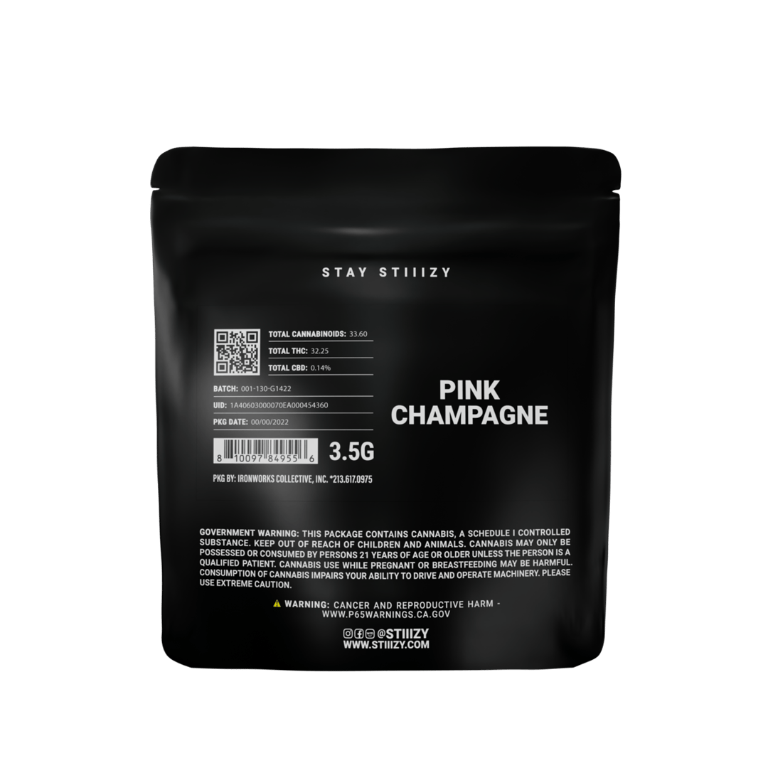 - PINK CHAMPAGNE - 3.5G Black Label Mylar