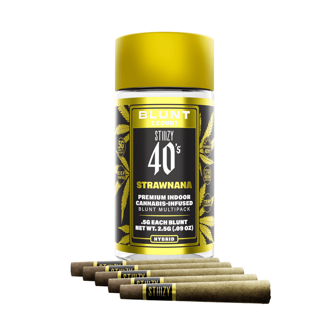 - STRAWNANA - .5G 40's Infused Mini Blunt 5 Pack