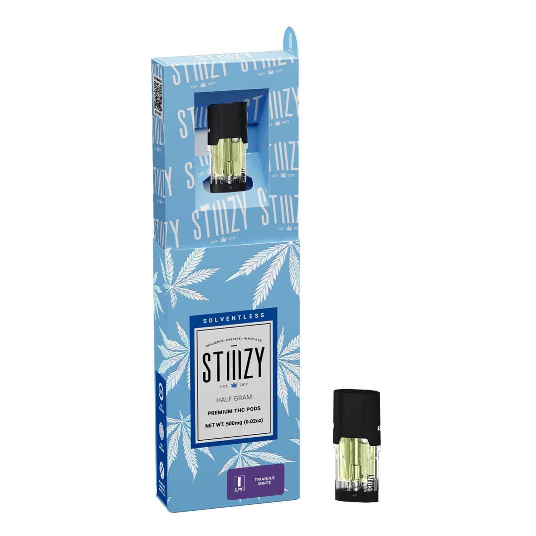 Vape Cartridge - TRIANGLE MINTZ .5G Solventless Live Rosin Pod - STIIIZY