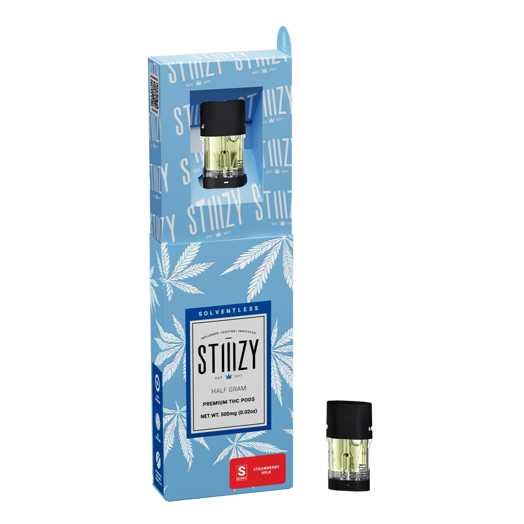 Vape Cartridge - STRAWBERRY MILK .5G Solventless Live Rosin Pod - STIIIZY