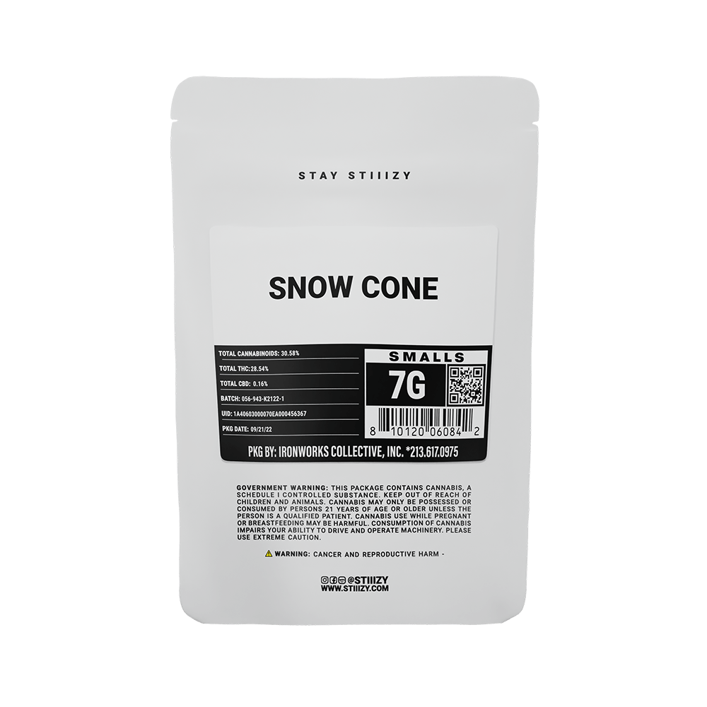 - SNOW CONE - 7G White Label Mylar